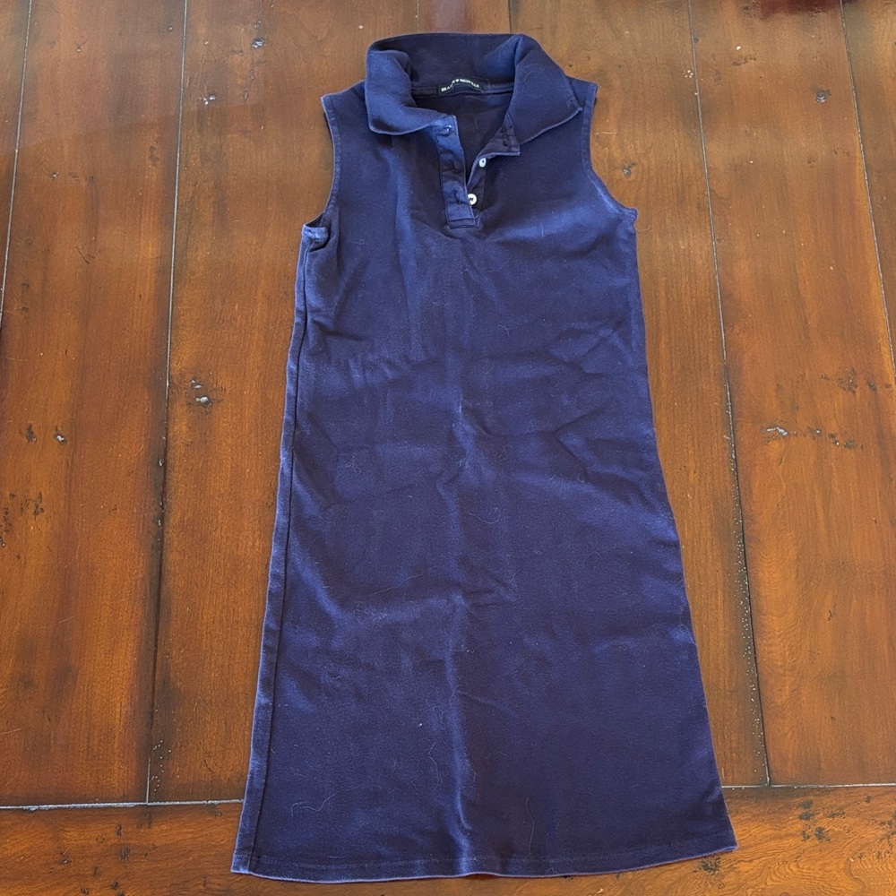 Brandy Melville Sleeveless Navy Polo Dress
